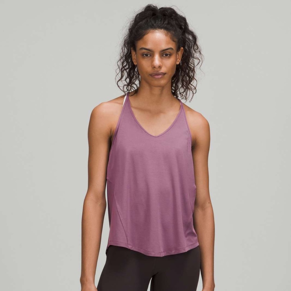Lululemon Modal-Silk Yoga Tank Top | Vintage Plum | Size 12